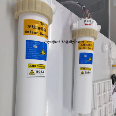 230V 3P 10kW Pt100 PTFE Housing Industrial Inline Heater For Photovoltaic Industry