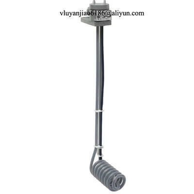 HXL Series Spiral L Shaped PTFE Immersion Heaters , Aqueous Acid Tank Heaters